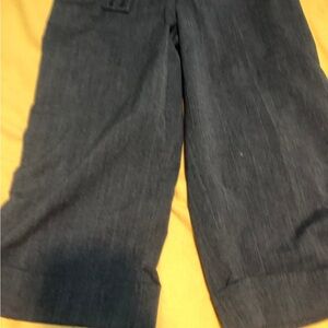 Van Heusen Charcoal Gray Trousers with Pink Trim